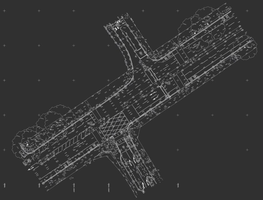 Highway topographical survey drawing