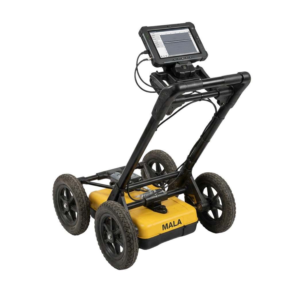 Isolated MALA ground penetrating radar scanner